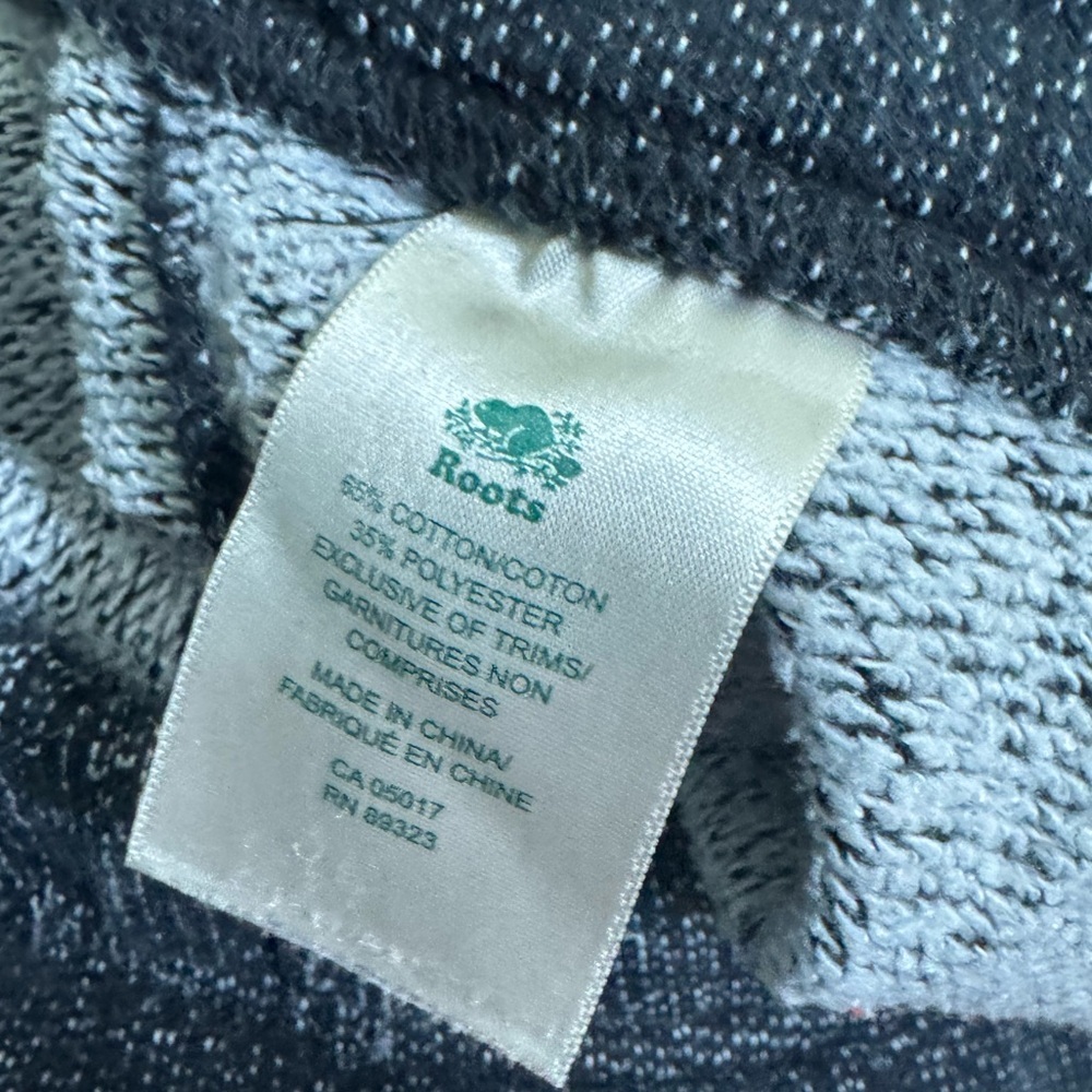Roots Original Cotton Blend Sweatpant Fleece Pockets Drawcord Logo Soft Unisex L - Picture 11 of 16